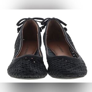 Lucky Brand Black Woven Leather Women's Shoes